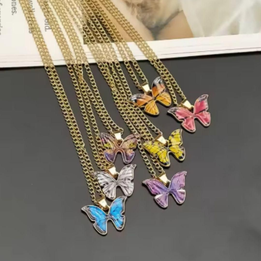 Cute Butterfly Pendant Necklace