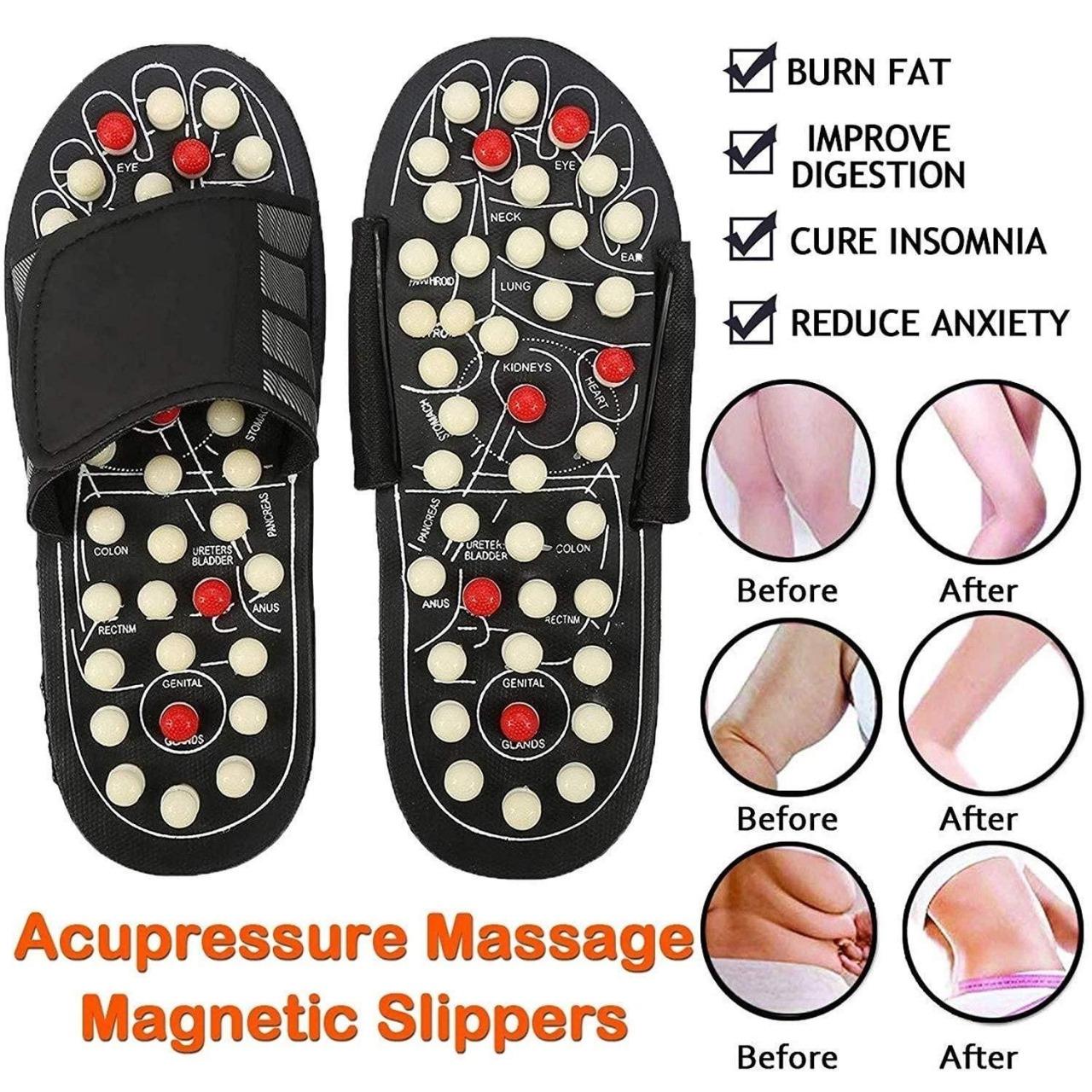 Acupressure and Magnetic Therapy Paduka Slippers for Full Body Blood Circulation For Men and Women