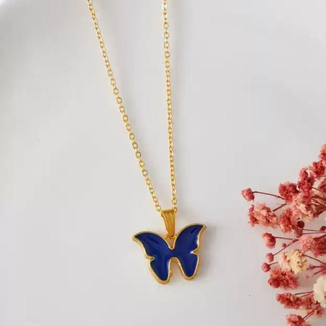 Cute Butterfly Pendant Necklace